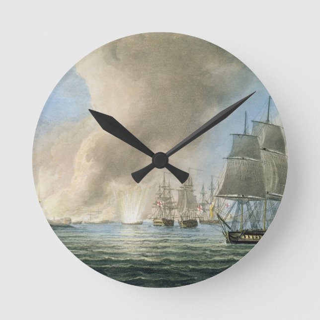 Destruction of the Turkish Fleet, 19th February, 1 Round Clock (Front)