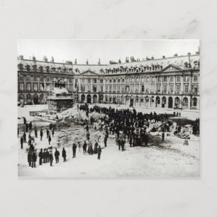 Destruction of the Vendome Column Postcard