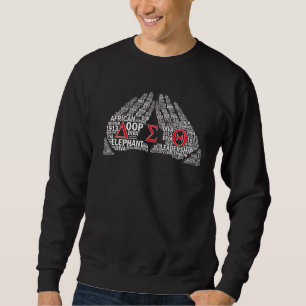 Deta 1913 Soror Friend Hands Sign Black Pride Blm Sweatshirt