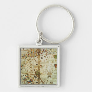Detail from a Catalan World Map Key Ring