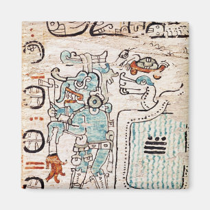 Detail from a Mayan codex Magnet