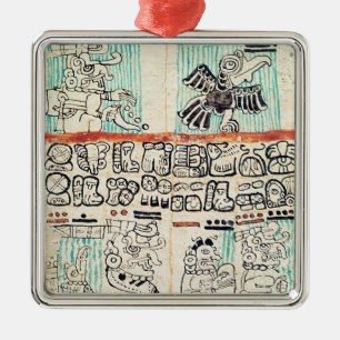 Detail from a Mayan codex Metal Tree Decoration