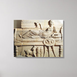 Detail from a sarcophagus canvas print