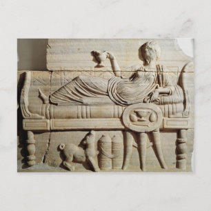 Detail from a sarcophagus postcard