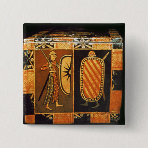 Detail from a wedding chest 15 cm square badge