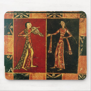 Detail from a wedding chest depicting a musician a mouse pad