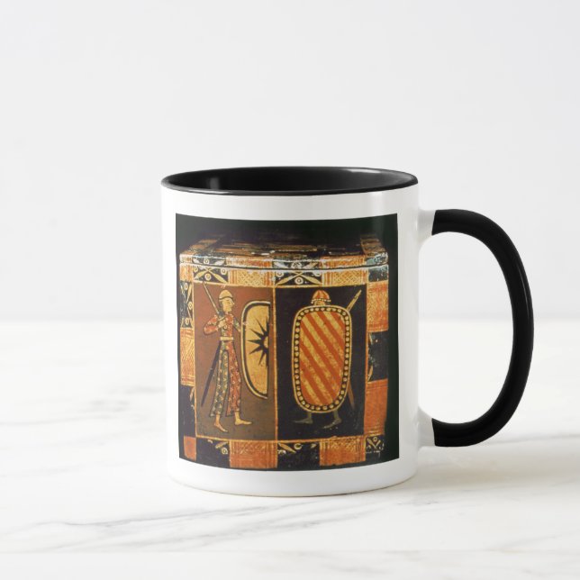 Detail from a wedding chest mug (Right)