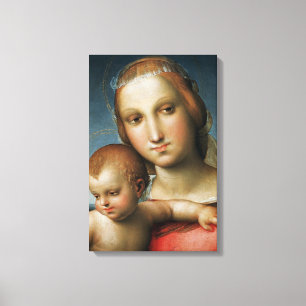 Detail from <Virgin and Child> Attributed to Rapha Canvas Print