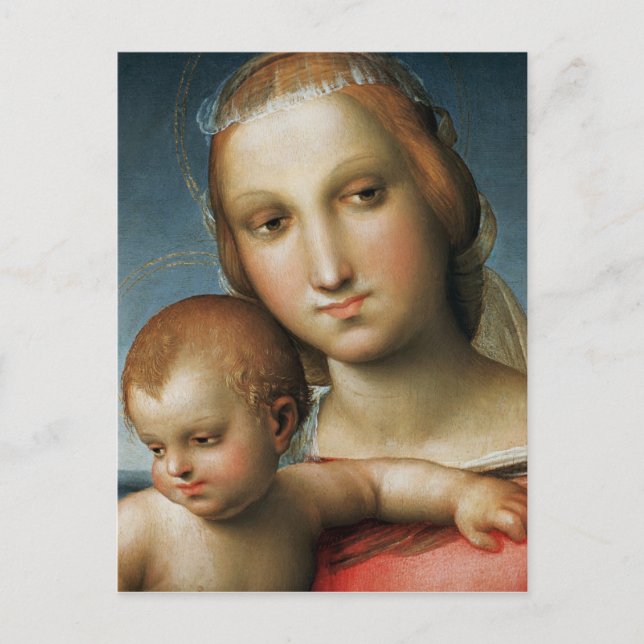 Detail from <Virgin and Child> Attributed to Rapha Postcard (Front)
