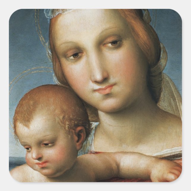 Detail from <Virgin and Child> Attributed to Rapha Square Sticker (Front)