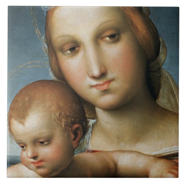 Detail from <Virgin and Child> Attributed to Rapha Tile (Front)
