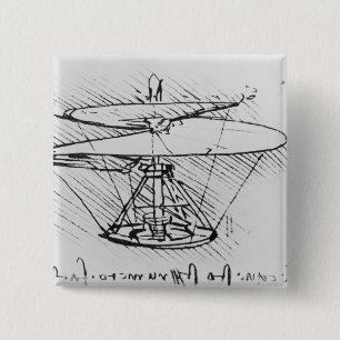 Detail of a design for a flying machine, c.1488 15 cm square badge