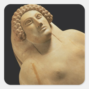 Detail of a female sarcophagus from Cadiz, 5th-4th Square Sticker