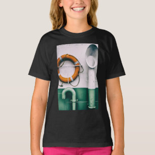 Detail of a ferry with respirators and buoy T-Shirt