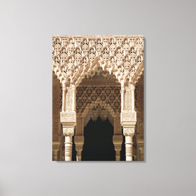 Detail of a gallery arch, from the Court Canvas Print (Front)