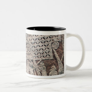 Detail of a picture stone depicting a Viking Two-Tone Coffee Mug