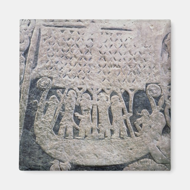 Detail of a picture stone magnet (Front)