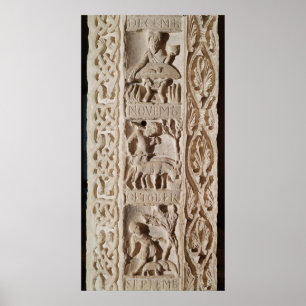 Detail of a pillar showing poster