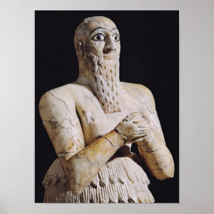 Detail of a statue of Itur-Shamagen Poster