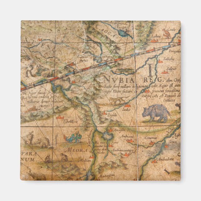 Detail of Africa from a Globe Magnet (Front)
