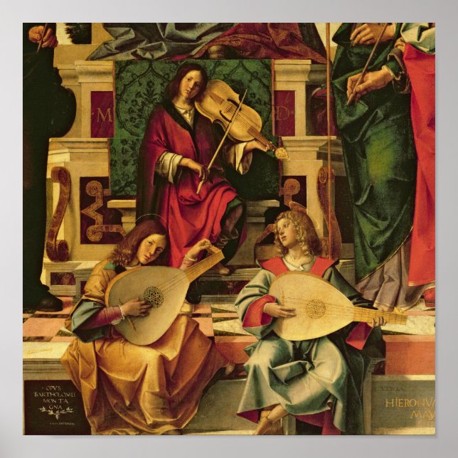 Detail of angel musicians poster (Front)