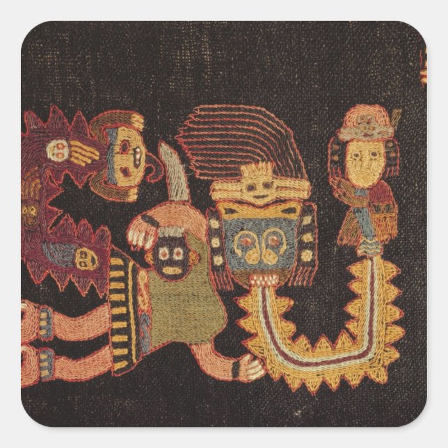 Detail of Burial cloth, Paracas Tribe Square Sticker (Front)
