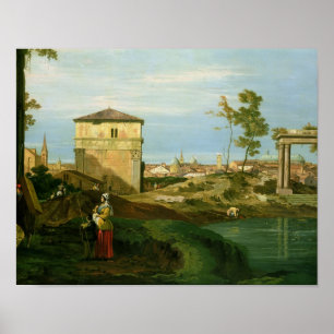 Detail of 'Capriccio with Motifs from Padua' Poster
