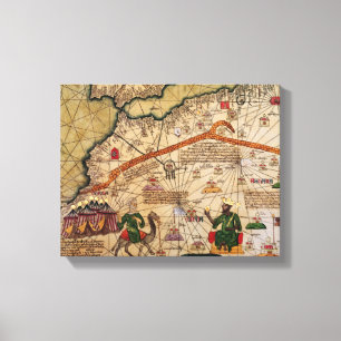 Detail of Copy of a Catalan Map of Europe Canvas Print