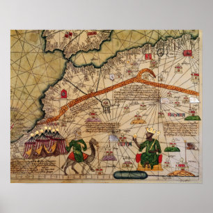 Detail of Copy of a Catalan Map of Europe Poster