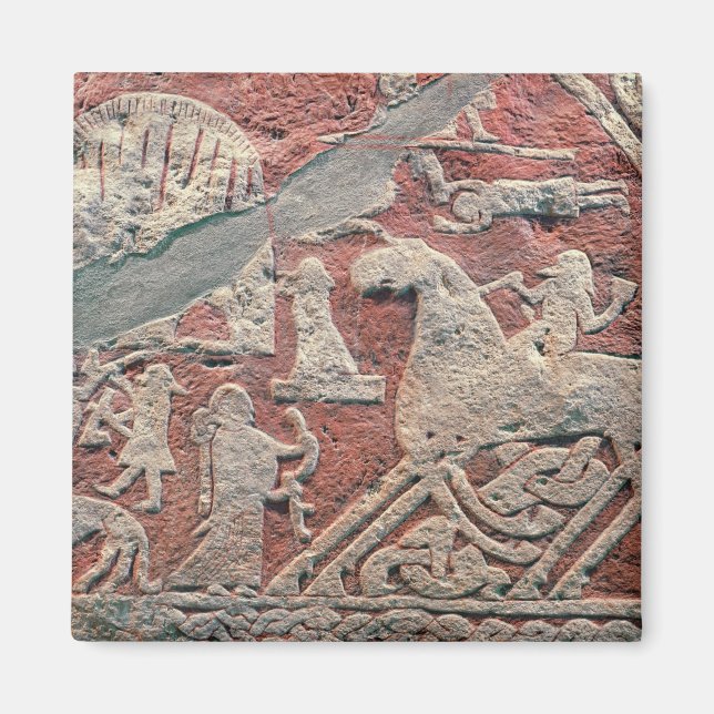 Detail of figures illustrating a saga magnet (Front)
