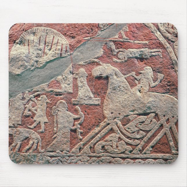 Detail of figures illustrating a saga mouse pad (Front)