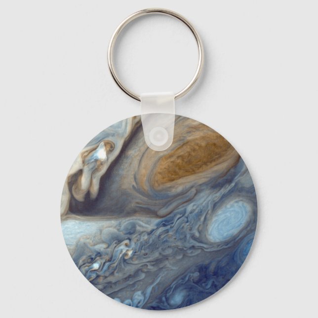 Detail of Jupiter Atmosphere Great Red Spot Key Ring (Front)
