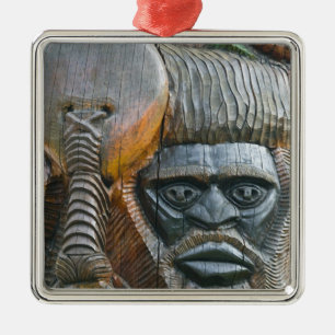 Detail of Kanak totem pole, Noumea, New Metal Tree Decoration