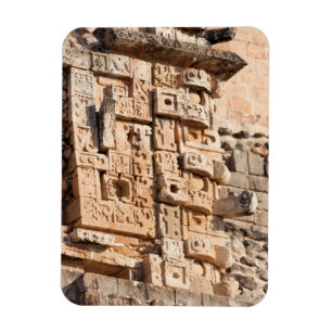 Detail Of Magician Pyramid, Yucatan, Mexico Magnet