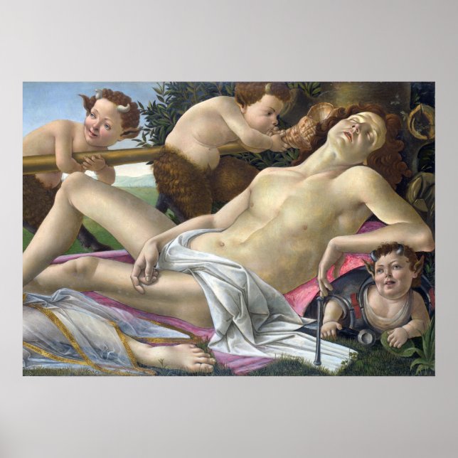 Detail of Mars, Venus and Mars by Botticelli Poster (Front)
