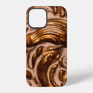 detail of ornamental picture frame, bronze colour. iPhone 12 case