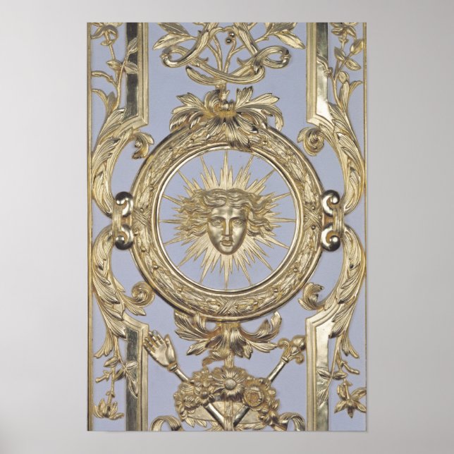 Detail of panelling depicting poster (Front)