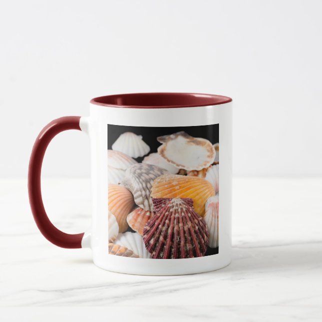 Detail Of Seashells From Around The World 2 Mug (Left)