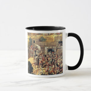 Detail of the Attempt to Pull Down the Cross facin Mug