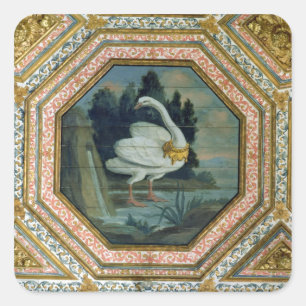 Detail of the ceiling decoration in the Salon Square Sticker