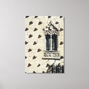 Detail of the exterior of the Casa de la Conchas Canvas Print