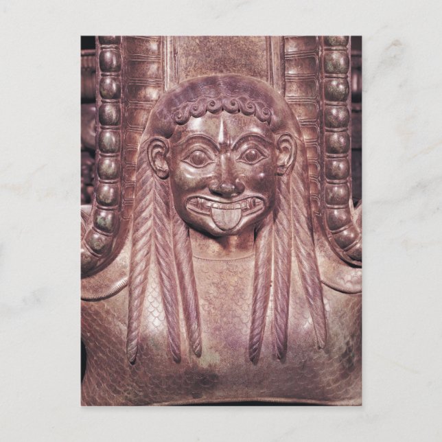 Detail of the gorgon handle from a krater postcard (Front)