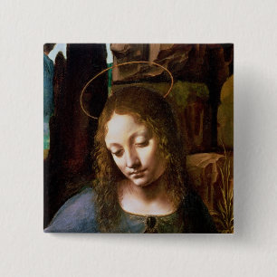 Detail of the Head of the Virgin 15 Cm Square Badge