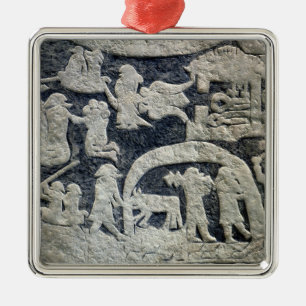 Detail of the legend of Valhalla Metal Tree Decoration