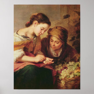 Detail of The Little Fruit-Seller, 1670-75 Poster