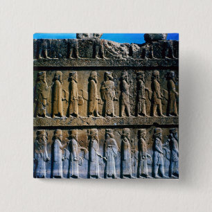 Detail of the relief frieze on the stairway 15 cm square badge