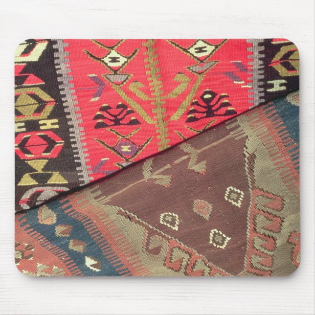 Detail of two prayer rugs mouse pad (Front)