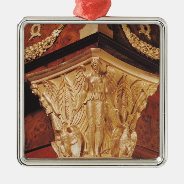 Detail of winged victory metal tree decoration (Front)