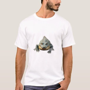 Detailed Alligator Illustration with Red Eyes T-Shirt