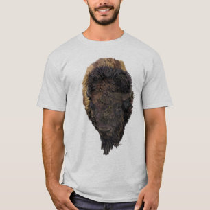 Detailed American Bison Head Western Wildlife T-Shirt